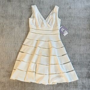 Lord and Taylor JS Collections White Sleeveless Mini Dress